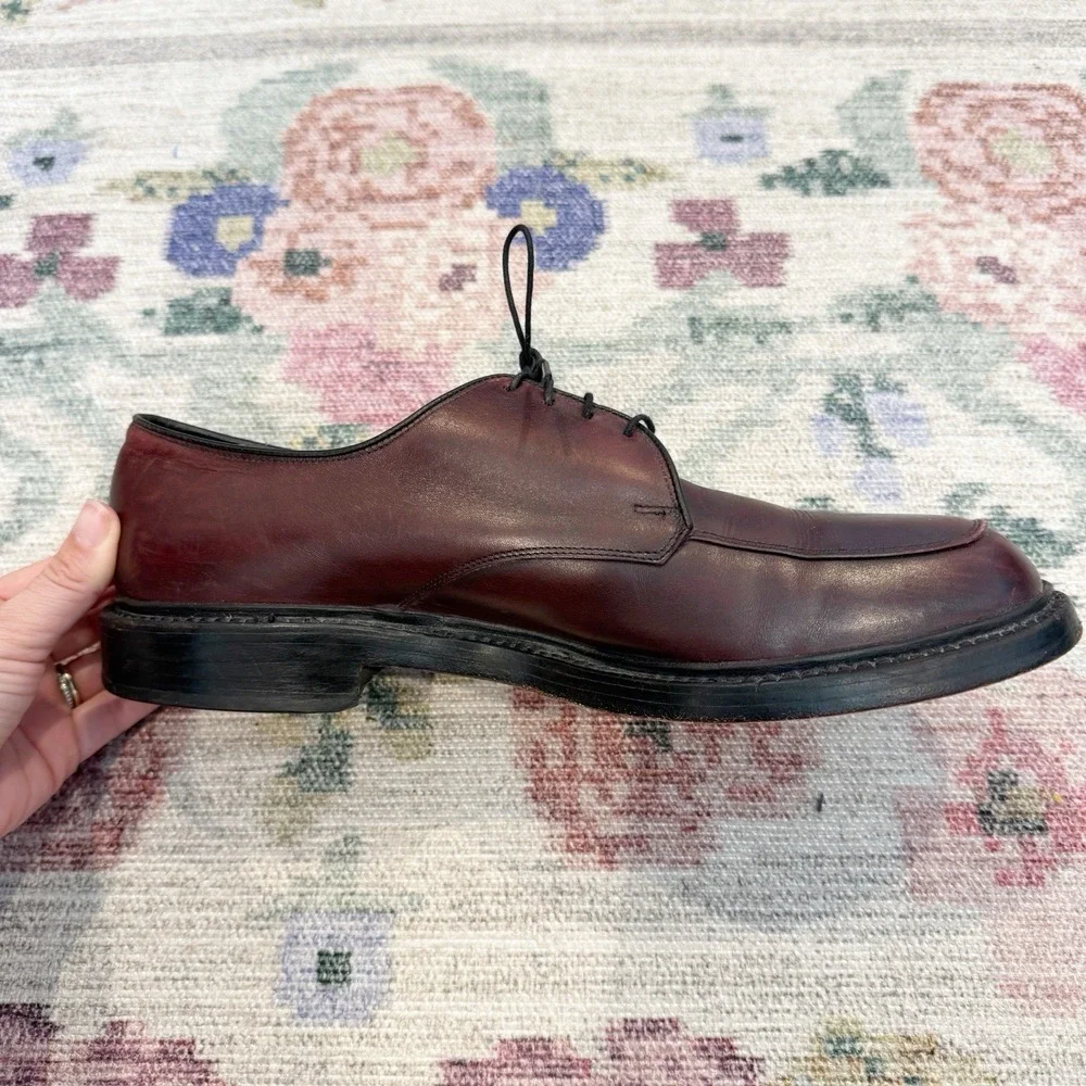 Allen Edmonds Brentwood Oxford Burgundy Shoes Size 12D Business Formal Preppy